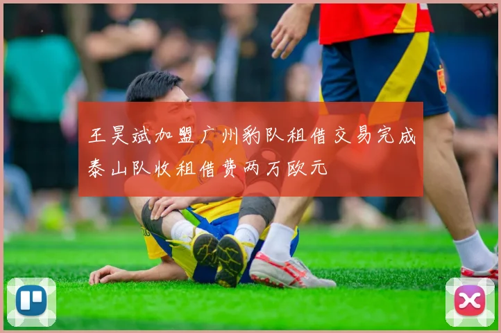 王昊斌加盟广州豹队租借交易完成泰山队收租借费两万欧元